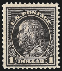 Sale 1067, Lot 1515, 1912-14 Issues (Scott 407-446), $1.00 Violet Brown (423) Sale 1067, Lot 1515, 1912-14 Issues (Scott 407-446)