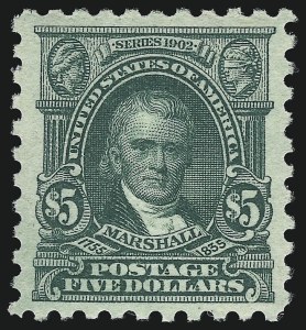 Sale 1067, Lot 1569, 1915-18 Issues (Scott 448-496), $5.00 Light Green (480) Sale 1067, Lot 1569, 1915-18 Issues (Scott 448-496)