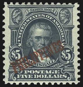 Sale 1067, Lot 1921, U.S. Possessions: Philippines, 1898-1903, PHILIPPINES, 1903, $2.00 Dark Blue, $5.00 Dark Green, Ovpt. (238-239) Sale 1067, Lot 1921, U.S. Possessions: Philippines, 1898-1903
