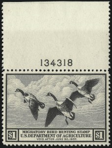 Sale Number 1076, Lot Number 2017, United States Hunting Permit Singles Sale Number 1076, Lot Number 2017, United States Hunting Permit Singles