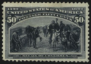 Sale 1077, Lot 626, Group Lots by Issue, 50c Columbian (240) Sale 1077, Lot 626, Group Lots by Issue
