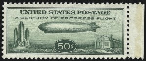 Sale 1077, Lot 662, Group Lots by Issue, 50c Chicago Zeppelin (C18) Sale 1077, Lot 662, Group Lots by Issue