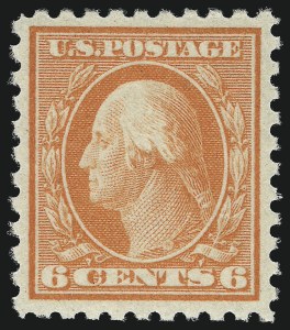 Sale 1090, Lot 1535, 1916-19 Issues (Scott 462-524), 6c Red Orange (468) Sale 1090, Lot 1535, 1916-19 Issues (Scott 462-524)