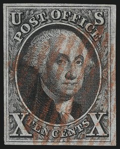 Sale 1092, Lot 1005, 1847 Issue and 1875 Reproduction (Scott 1-4), 10c Black (2) Sale 1092, Lot 1005, 1847 Issue and 1875 Reproduction (Scott 1-4)