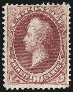 Sale 1092, Lot 1125, 1870-75 National and Continental Bank Note Co. Issues (Scott 134-179), 90c Carmine (155) Sale 1092, Lot 1125, 1870-75 National and Continental Bank Note Co. Issues (Scott 134-179)