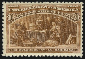 Sale 1092, Lot 1176, 1893 Columbian Issue (Scott 230-245), 30c Columbian (239) Sale 1092, Lot 1176, 1893 Columbian Issue (Scott 230-245)
