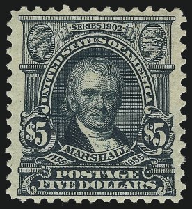 Sale 1096, Lot 548, 1902-08 Issues (Scott 300-313), $5.00 Dark Green (313) Sale 1096, Lot 548, 1902-08 Issues (Scott 300-313)