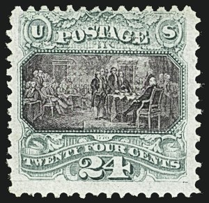 Sale 1109, Lot 676, 1869 Pictorial Issue, Off-Cover (Scott 112-122), 24c Green & Violet (120) Sale 1109, Lot 676, 1869 Pictorial Issue, Off-Cover (Scott 112-122)