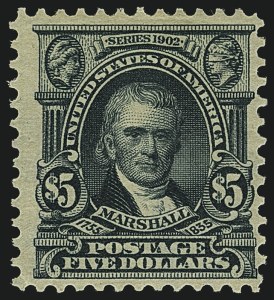 Sale 1111, Lot 248, 1902-08 Issues (Scott 300-320), $5.00 Dark Green (313) Sale 1111, Lot 248, 1902-08 Issues (Scott 300-320)