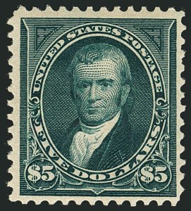 Sale 1116, Lot 3270, 1894-98 Bureau Issues (Scott 246-278), $5.00 Dark Green (278) Sale 1116, Lot 3270, 1894-98 Bureau Issues (Scott 246-278)