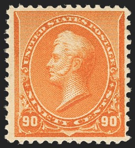 Sale 1133, Lot 368, 1870-88 Bank Note Issues (Scott 134-219), 90c Orange (229) Sale 1133, Lot 368, 1870-88 Bank Note Issues (Scott 134-219)