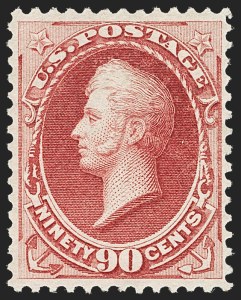 Sale 1134, Lot 150, 1870-71 National Bank Note Co. Ungrilled Issue (Scott 145-155), 90c Carmine (155) Sale 1134, Lot 150, 1870-71 National Bank Note Co. Ungrilled Issue (Scott 145-155)