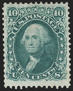 Sale 1134, Lot 96, 1867-68 Grilled Issue (Scott 79-101), 10c Yellow Green, F. Grill (96) Sale 1134, Lot 96, 1867-68 Grilled Issue (Scott 79-101)