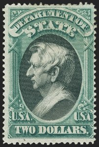 Sale 1140, Lot 1171, Officials, State thru War, $2.00 State (O68) Sale 1140, Lot 1171, Officials, State thru War