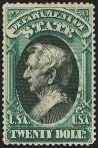 Sale 1140, Lot 1179, Officials, State thru War, $20.00 State (O71) Sale 1140, Lot 1179, Officials, State thru War