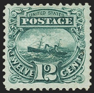 Sale 1150, Lot 723, 1c-24c 1869 Pictorial Issue (Scott 112-120), 12c Green (117) Sale 1150, Lot 723, 1c-24c 1869 Pictorial Issue (Scott 112-120)