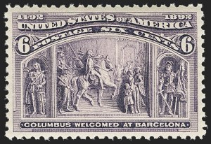 Sale Number 1150, Lot Number 836, 1893 Columbian Issue (Scott 230-245) Sale Number 1150, Lot Number 836, 1893 Columbian Issue (Scott 230-245)