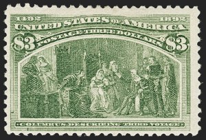 Sale 1156, Lot 3418, 1893 Columbian Issue (Scott 230-245), $3.00 Columbian (243) Sale 1156, Lot 3418, 1893 Columbian Issue (Scott 230-245)