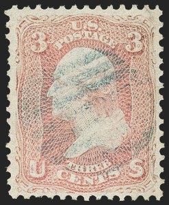 Sale 1162, Lot 134, 1861-66 Issue (Scott 56-78), 3c Pink (64) Sale 1162, Lot 134, 1861-66 Issue (Scott 56-78)