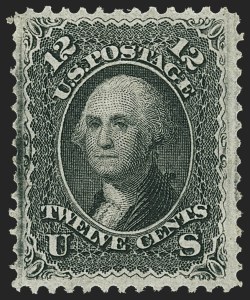 Sale 1162, Lot 186, 1867-68 Grilled Issue (Scott 79-101), 12c Black, F. Grill (97) Sale 1162, Lot 186, 1867-68 Grilled Issue (Scott 79-101)