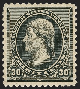 Sale 1162, Lot 314, 1890-93 Issue (Scott 219-229), 30c Black (228) Sale 1162, Lot 314, 1890-93 Issue (Scott 219-229)