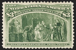 Sale 1162, Lot 339, 1893 Columbian Issue (Scott 230-245), $3.00 Columbian (243) Sale 1162, Lot 339, 1893 Columbian Issue (Scott 230-245)
