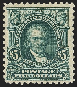 Sale 1162, Lot 432, 1902-08 Issues (Scott 300-320), $5.00 Dark Green (313) Sale 1162, Lot 432, 1902-08 Issues (Scott 300-320)