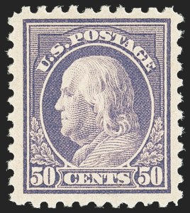 Sale 1162, Lot 503, 1912-15 Washington-Franklin Issues (Scott 405-461), 50c Violet (440) Sale 1162, Lot 503, 1912-15 Washington-Franklin Issues (Scott 405-461)