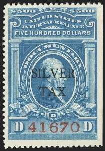 Sale Number 1164, Lot Number 683, Silver Tax - 1934-36 Issues Sale Number 1164, Lot Number 683, Silver Tax - 1934-36 Issues