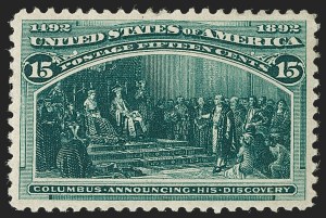 Sale Number 1179, Lot Number 2248, 1c-50c 1893 Columbian Issue (Scott 230-240) Sale Number 1179, Lot Number 2248, 1c-50c 1893 Columbian Issue (Scott 230-240)