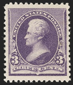 Sale 1187, Lot 341, 1890-93 Issue (Scott 219-229), 3c Purple (221) Sale 1187, Lot 341, 1890-93 Issue (Scott 219-229)
