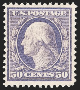 Sale 1187, Lot 515, 1908-10 Washington-Franklin Issues (Scott 331-356), 50c Violet (341) Sale 1187, Lot 515, 1908-10 Washington-Franklin Issues (Scott 331-356)
