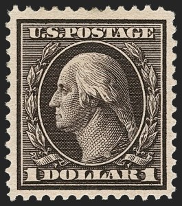 Sale 1187, Lot 518, 1908-10 Washington-Franklin Issues (Scott 331-356), $1.00 Violet Brown (342) Sale 1187, Lot 518, 1908-10 Washington-Franklin Issues (Scott 331-356)
