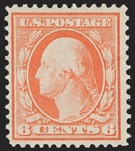 Sale 1187, Lot 531, 1909 Bluish Paper Issue (Scott 357-366), 6c Red Orange, Bluish (362) Sale 1187, Lot 531, 1909 Bluish Paper Issue (Scott 357-366)