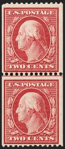 Sale 1187, Lot 548, 1910-13 Washington-Franklin Issue (Scott 374-396), 2c Carmine, Coil (386) Sale 1187, Lot 548, 1910-13 Washington-Franklin Issue (Scott 374-396)