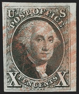 Sale 1197, Lot 1550, 10c 1847 Issue (Scott 2), 10c Black (2) Sale 1197, Lot 1550, 10c 1847 Issue (Scott 2)