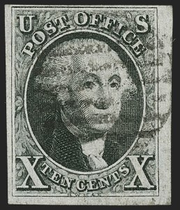 Sale 1197, Lot 1551, 10c 1847 Issue (Scott 2), 10c Black (2) Sale 1197, Lot 1551, 10c 1847 Issue (Scott 2)