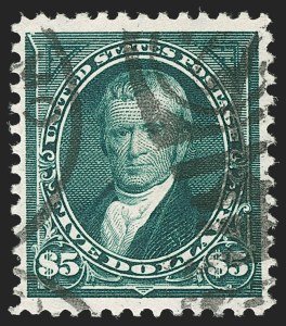 Sale 1197, Lot 1879, 1894-1903 Bureau Issues (Scott 246-284), $5.00 Dark Green (278) Sale 1197, Lot 1879, 1894-1903 Bureau Issues (Scott 246-284)