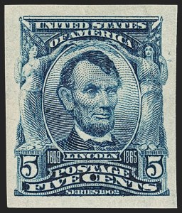 Sale 1197, Lot 1910, 1901 Pan-American and 1902-08 Issues (Scott 294-320), 5c Blue, Imperforate (315) Sale 1197, Lot 1910, 1901 Pan-American and 1902-08 Issues (Scott 294-320)