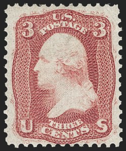 Sale 1217, Lot 820, 1861-66 Issue (Scott 56-78), 3c Brown Rose, First Design (56) Sale 1217, Lot 820, 1861-66 Issue (Scott 56-78)
