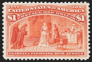 Sale 1221, Lot 1364, 1893 Columbian Issue (Scott 230-245), $1.00 Columbian (241) Sale 1221, Lot 1364, 1893 Columbian Issue (Scott 230-245)