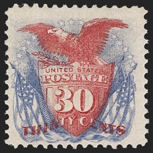 Sale 1227, Lot 2648, 15c-90c 1869 Pictorial Issue (Scott 118-122), 30c Ultramarine & Carmine (121) Sale 1227, Lot 2648, 15c-90c 1869 Pictorial Issue (Scott 118-122)