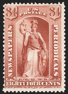 Sale 1227, Lot 3778, Newspapers and Periodicals (PR66-PR113), 84c Red, 1879 Issue (PR69) Sale 1227, Lot 3778, Newspapers and Periodicals (PR66-PR113)