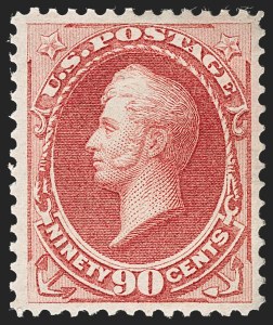 Sale 1230, Lot 1870, 1870-87 Bank Note Issue (Scott 134-218), 90c Rose Carmine (166) Sale 1230, Lot 1870, 1870-87 Bank Note Issue (Scott 134-218)