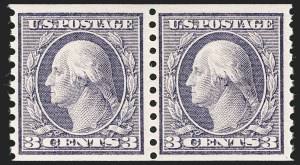 Sale 1230, Lot 2004, 1913-23 Issues (Scott 406-547), 3c Violet, Coil (456) Sale 1230, Lot 2004, 1913-23 Issues (Scott 406-547)