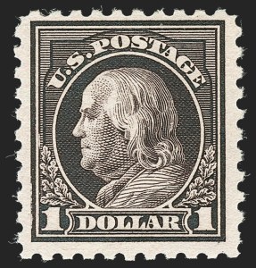 Sale 1230, Lot 2010, 1913-23 Issues (Scott 406-547), $1.00 Violet Black (478) Sale 1230, Lot 2010, 1913-23 Issues (Scott 406-547)