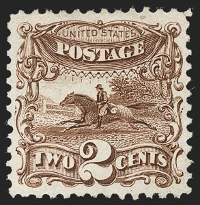 Sale 1234, Lot 154, 1869 Pictorial Issue and Re-Issue (Scott 112-132), 2c Brown, Re-Issue (124) Sale 1234, Lot 154, 1869 Pictorial Issue and Re-Issue (Scott 112-132)