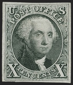 Sale 1234, Lot 23, 1847 Issue and Reproduction (Scott 1-4), 10c Black, Reproduction (4) Sale 1234, Lot 23, 1847 Issue and Reproduction (Scott 1-4)