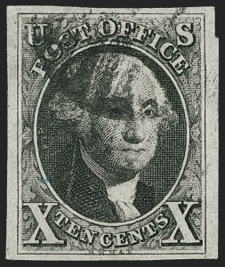 Sale 1240, Lot 131, 1847 Issue (Scott 1-2), 10c Black (2) Sale 1240, Lot 131, 1847 Issue (Scott 1-2)