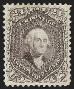 Sale 1240, Lot 217, 1861-66 Issue (Scott 56-78), 24c Red Lilac (70) Sale 1240, Lot 217, 1861-66 Issue (Scott 56-78)